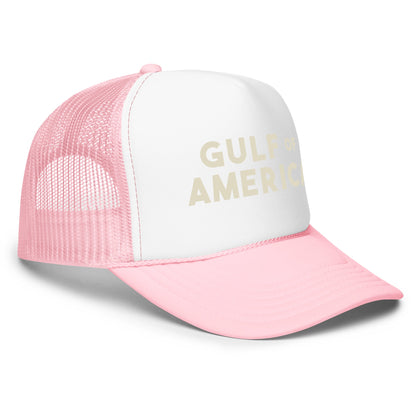Gulf of America - Bold Message Hat - Premium Foam Trucker Cap - Summer - Beach - USA - Patriotic - 4th of July - Gulf of America®