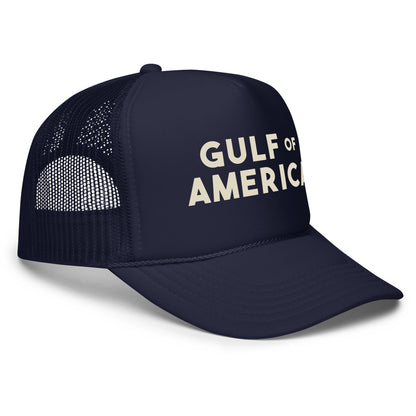 Gulf of America - Bold Message Hat - Premium Foam Trucker Cap - Summer - Beach - USA - Patriotic - 4th of July - Gulf of America®