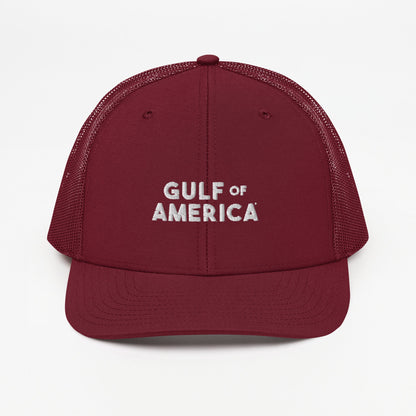 Gulf of America - Bold Message Hat - Premium Modern Trucker Cap - Summer - Beach - USA - Patriotic - 4th of July - Gulf of America®