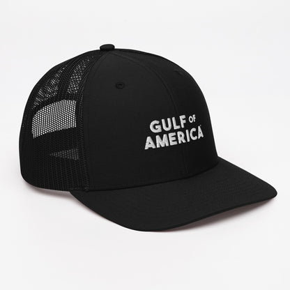 Gulf of America - Bold Message Hat - Premium Modern Trucker Cap - Summer - Beach - USA - Patriotic - 4th of July - Gulf of America®