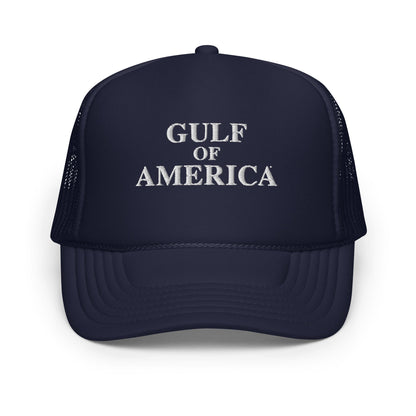 Gulf of America - Centered Message Hat - Premium Foam Trucker Cap - Summer - Beach - USA - Patriotic - 4th of July - Gulf of America®