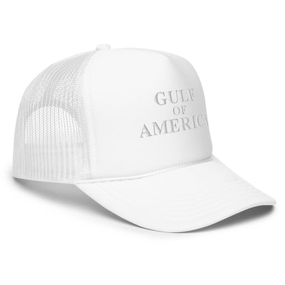 Gulf of America - Centered Message Hat - Premium Foam Trucker Cap - Summer - Beach - USA - Patriotic - 4th of July - Gulf of America®