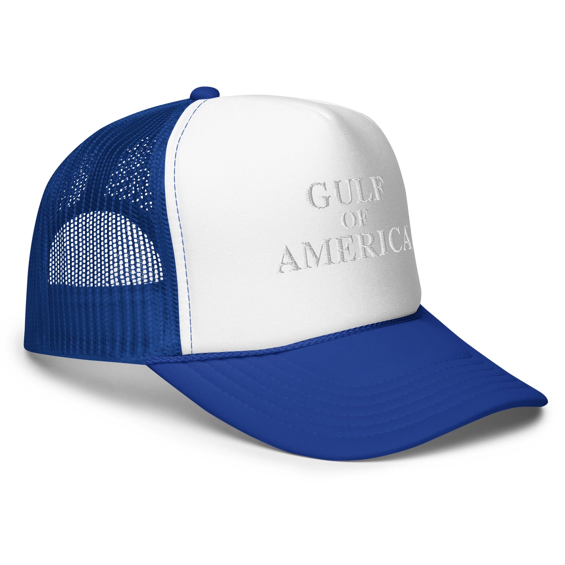 Gulf of America - Centered Message Hat - Premium Foam Trucker Cap - Summer - Beach - USA - Patriotic - 4th of July - Gulf of America®