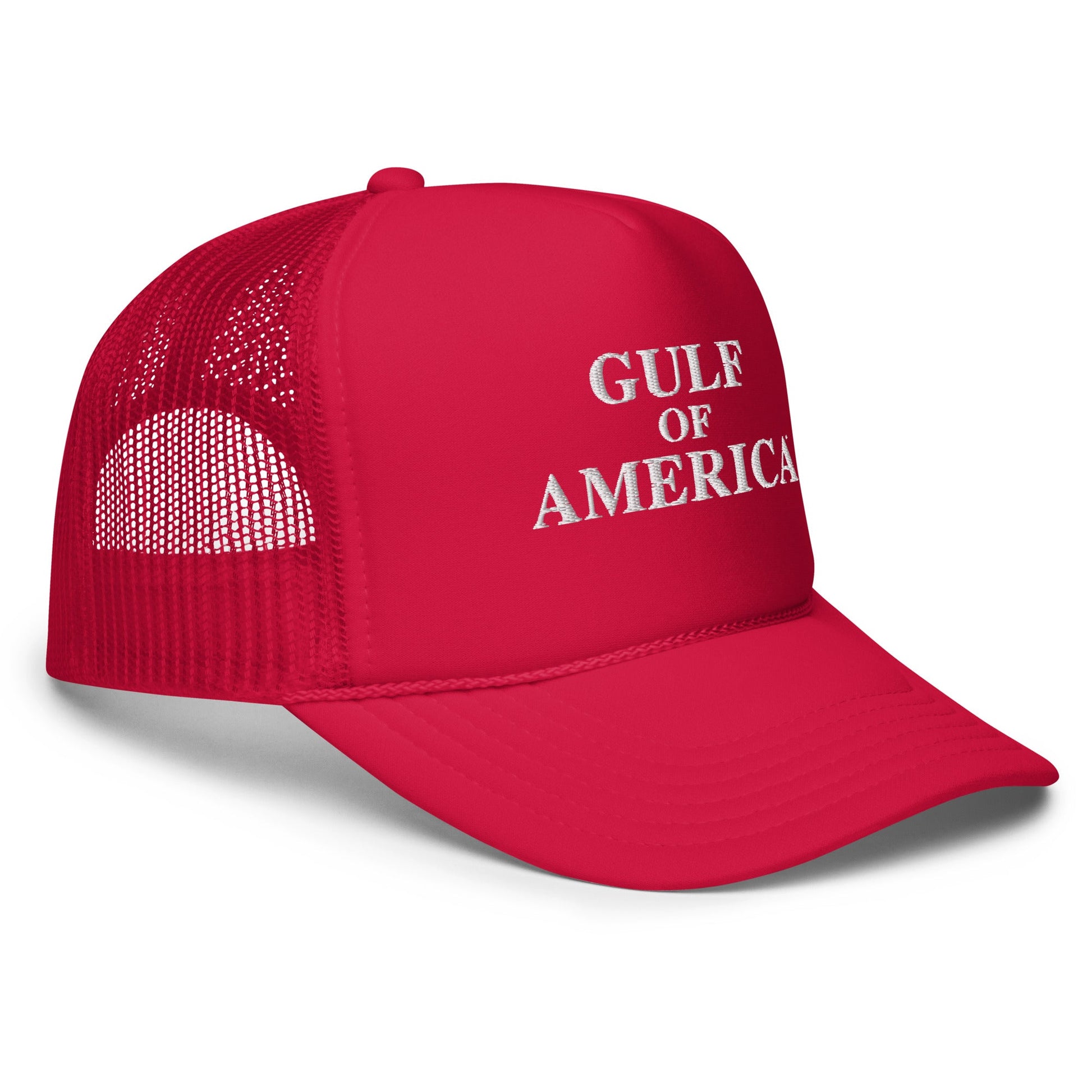 Gulf of America - Centered Message Hat - Premium Foam Trucker Cap - Summer - Beach - USA - Patriotic - 4th of July - Gulf of America®