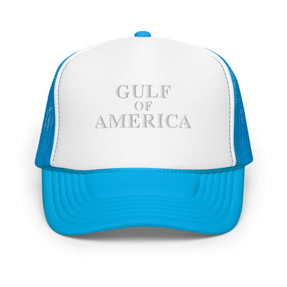 Gulf of America - Centered Message Hat - Premium Foam Trucker Cap - Summer - Beach - USA - Patriotic - 4th of July - Gulf of America®