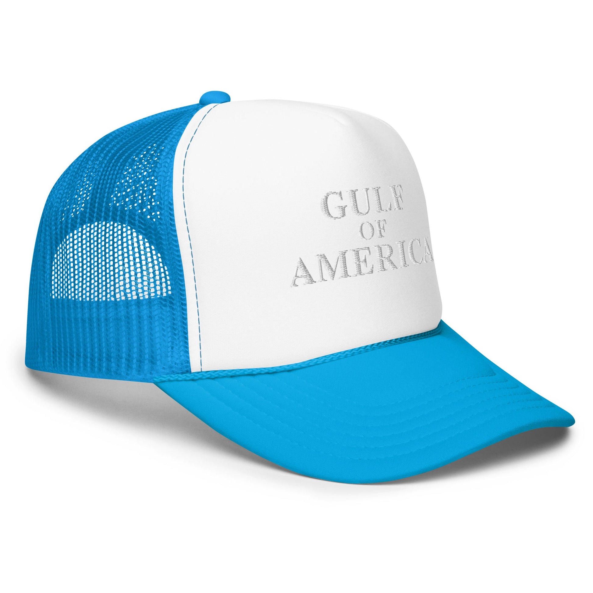 Gulf of America - Centered Message Hat - Premium Foam Trucker Cap - Summer - Beach - USA - Patriotic - 4th of July - Gulf of America®