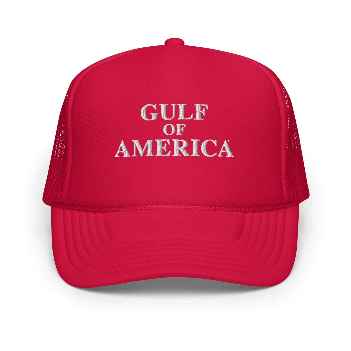 Gulf of America - Centered Message Hat - Premium Foam Trucker Cap - Summer - Beach - USA - Patriotic - 4th of July - Gulf of America®