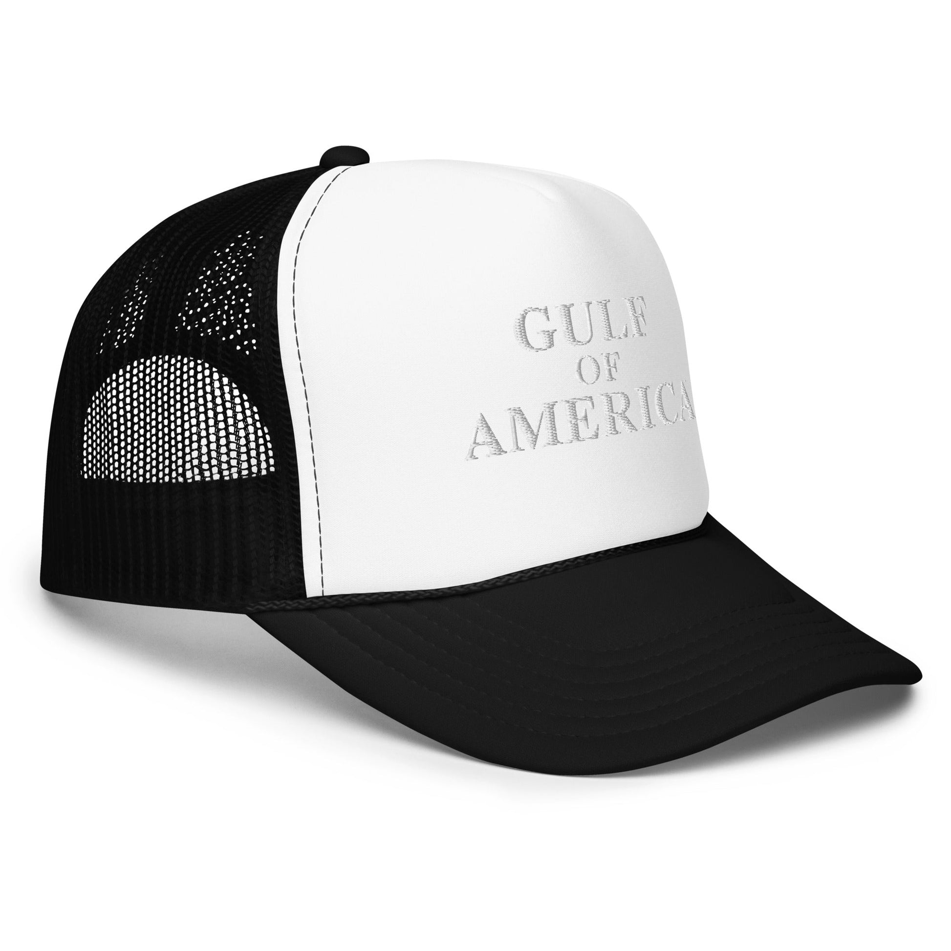 Gulf of America - Centered Message Hat - Premium Foam Trucker Cap - Summer - Beach - USA - Patriotic - 4th of July - Gulf of America®
