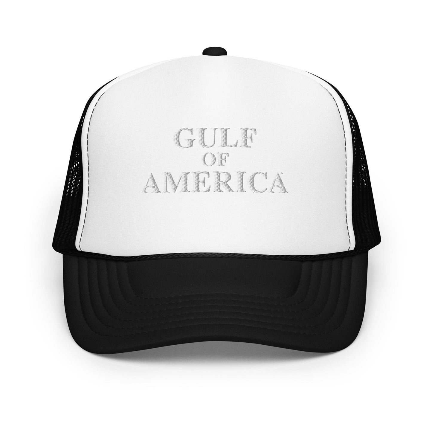 Gulf of America - Centered Message Hat - Premium Foam Trucker Cap - Summer - Beach - USA - Patriotic - 4th of July - Gulf of America®