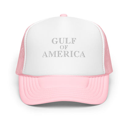 Gulf of America - Centered Message Hat - Premium Foam Trucker Cap - Summer - Beach - USA - Patriotic - 4th of July - Gulf of America®
