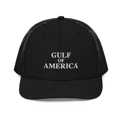 Gulf of America - Centered Message Hat - Premium Modern Trucker Cap - Summer - Beach - USA - Patriotic - 4th of July - Gulf of America®