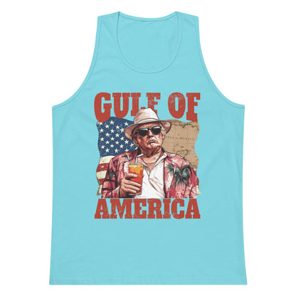 Gulf of America - Cold One Commander Tank – Premium Tank Top Shirt - Summer - Beach - USA - Patriotic - 4th of July - Gulf of America®