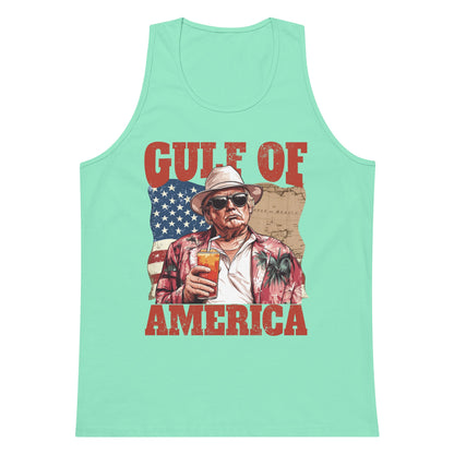 Gulf of America - Cold One Commander Tank – Premium Tank Top Shirt - Summer - Beach - USA - Patriotic - 4th of July - Gulf of America®