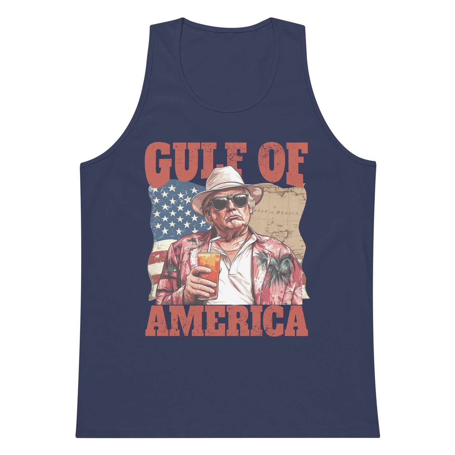 Gulf of America - Cold One Commander Tank – Premium Tank Top Shirt - Summer - Beach - USA - Patriotic - 4th of July - Gulf of America®