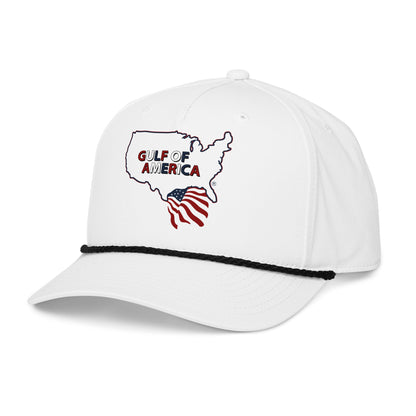 Gulf of America - Continental Pride Hat – Map & Flag Edition - Premium Classic Rope Cap - Summer - Beach - USA - Patriotic - 4th of July - Gulf of America®