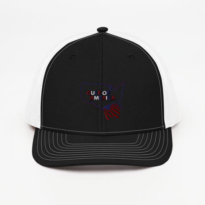 Gulf of America - Continental Pride Hat – Map & Flag Edition - Premium Modern Trucker Cap - Summer - Beach - USA - Patriotic - 4th of July - Gulf of America®