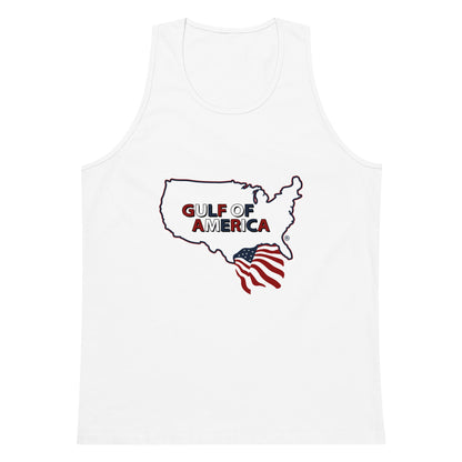 Gulf of America - Continental Pride Tank Top – Map & Flag Edition - Premium T Shirt - Summer - Beach - USA - Patriotic - 4th of July - Gulf of America®