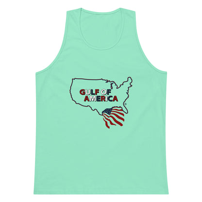 Gulf of America - Continental Pride Tank Top – Map & Flag Edition - Premium T Shirt - Summer - Beach - USA - Patriotic - 4th of July - Gulf of America®