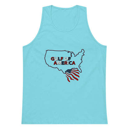Gulf of America - Continental Pride Tank Top – Map & Flag Edition - Premium T Shirt - Summer - Beach - USA - Patriotic - 4th of July - Gulf of America®