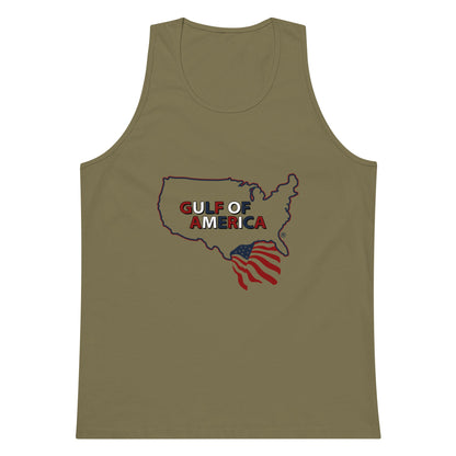 Gulf of America - Continental Pride Tank Top – Map & Flag Edition - Premium T Shirt - Summer - Beach - USA - Patriotic - 4th of July - Gulf of America®