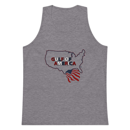 Gulf of America - Continental Pride Tank Top – Map & Flag Edition - Premium T Shirt - Summer - Beach - USA - Patriotic - 4th of July - Gulf of America®