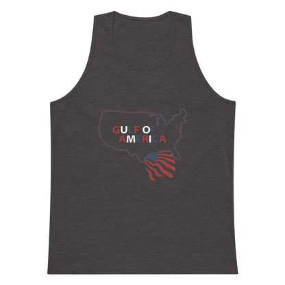 Gulf of America - Continental Pride Tank Top – Map & Flag Edition - Premium T Shirt - Summer - Beach - USA - Patriotic - 4th of July - Gulf of America®