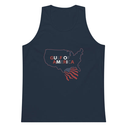 Gulf of America - Continental Pride Tank Top – Map & Flag Edition - Premium T Shirt - Summer - Beach - USA - Patriotic - 4th of July - Gulf of America®