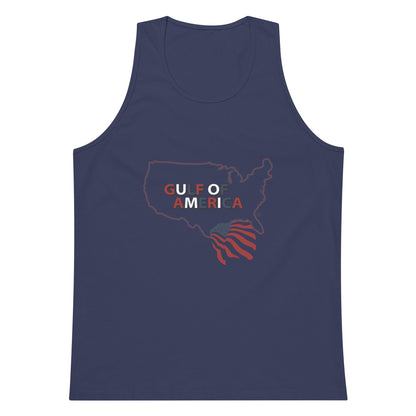 Gulf of America - Continental Pride Tank Top – Map & Flag Edition - Premium T Shirt - Summer - Beach - USA - Patriotic - 4th of July - Gulf of America®