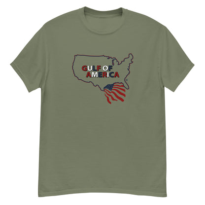 Gulf of America - Continental Pride Tee – Map & Flag Edition - Premium T Shirt - Summer - Beach - USA - Patriotic - 4th of July - Gulf of America®