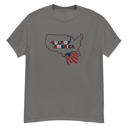 Gulf of America - Continental Pride Tee – Map & Flag Edition - Premium T Shirt - Summer - Beach - USA - Patriotic - 4th of July - Gulf of America®