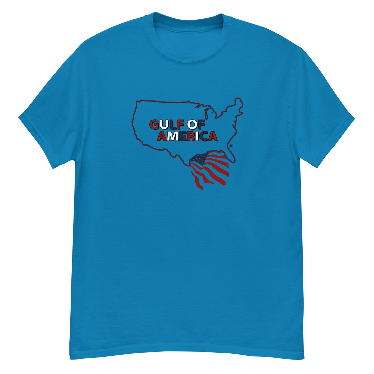 Gulf of America - Continental Pride Tee – Map & Flag Edition - Premium T Shirt - Summer - Beach - USA - Patriotic - 4th of July - Gulf of America®