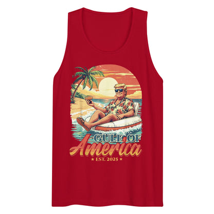 Gulf of America - Float Commander Tank – Premium Tank Top Shirt - Summer - Beach - USA - Patriotic - 4th of July - Gulf of America®
