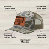 Gulf of America Leather Patch Trucker Hat - Mesh Back - Gulf of America®