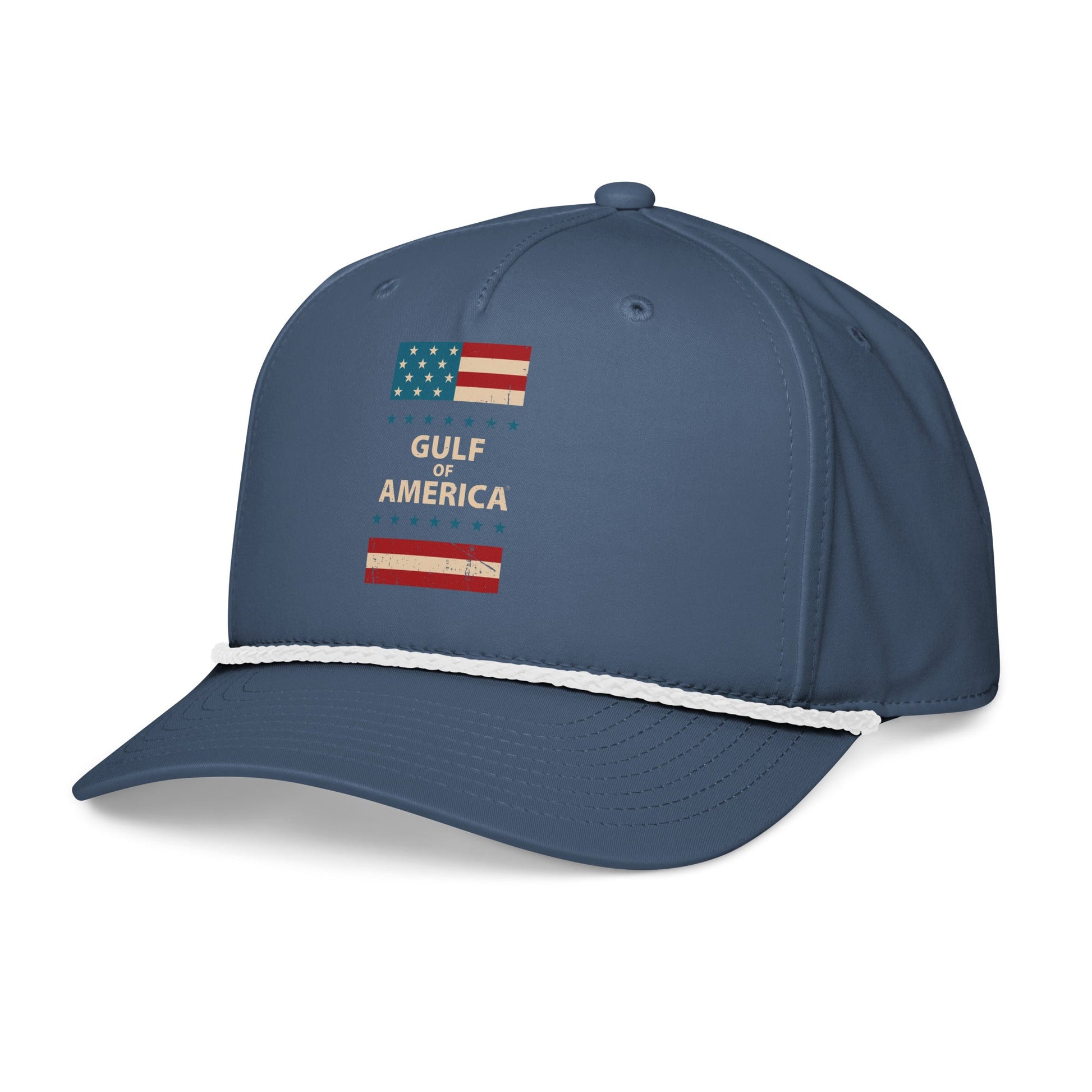 Gulf of America - Patriotic Surrounding Hat – Premium Classic Rope Cap - Summer - Beach - USA - Patriotic - 4th of July - Gulf of America®