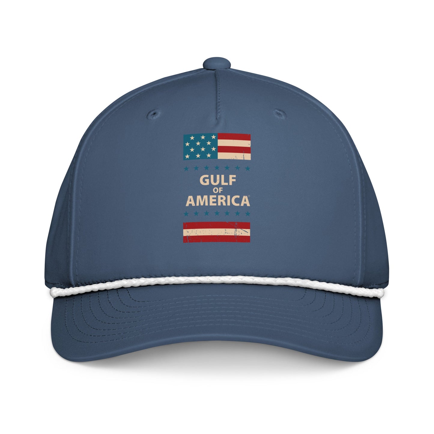 Gulf of America - Patriotic Surrounding Hat – Premium Classic Rope Cap - Summer - Beach - USA - Patriotic - 4th of July - Gulf of America®