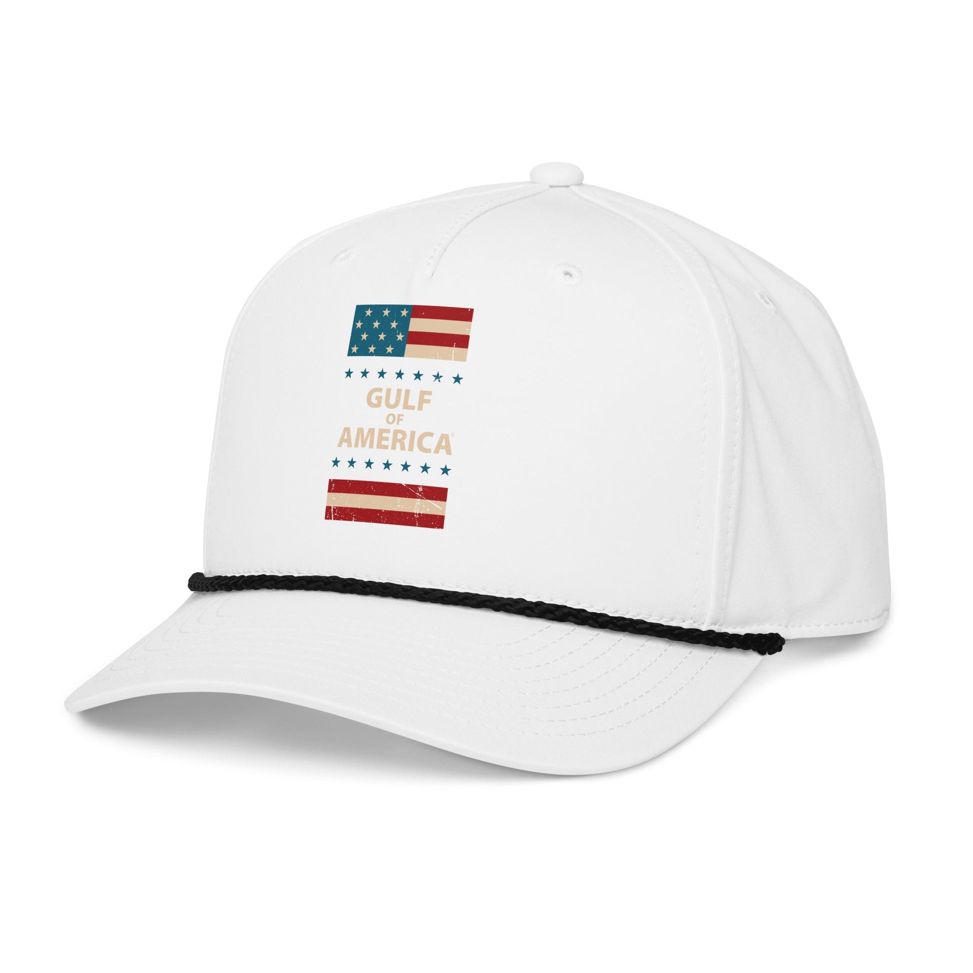 Gulf of America - Patriotic Surrounding Hat – Premium Classic Rope Cap - Summer - Beach - USA - Patriotic - 4th of July - Gulf of America®
