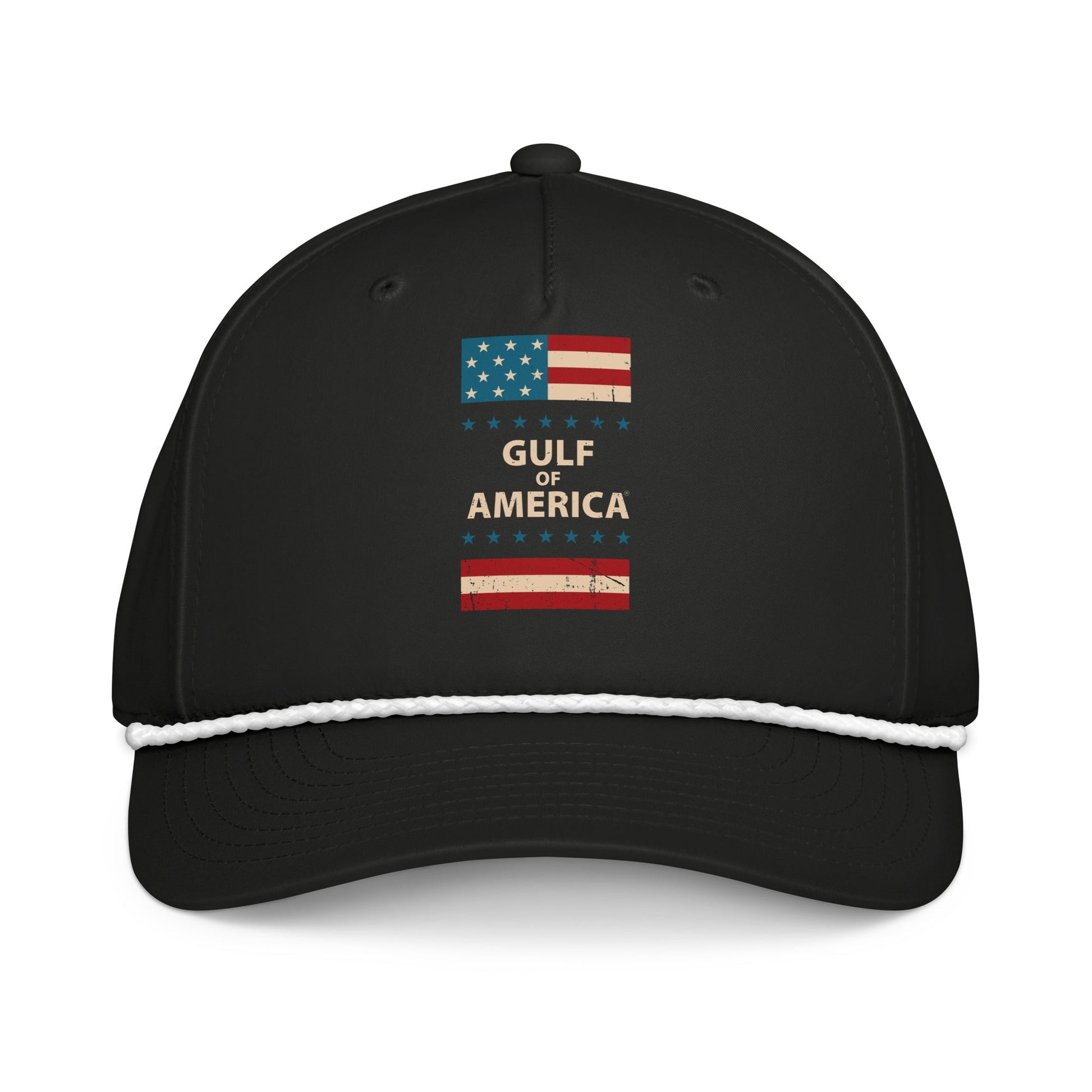 Gulf of America - Patriotic Surrounding Hat – Premium Classic Rope Cap - Summer - Beach - USA - Patriotic - 4th of July - Gulf of America®