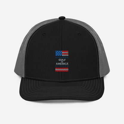 Gulf of America - Patriotic Surrounding Hat – Premium Modern Trucker Cap - Summer - Beach - USA - Patriotic - 4th of July - Gulf of America®