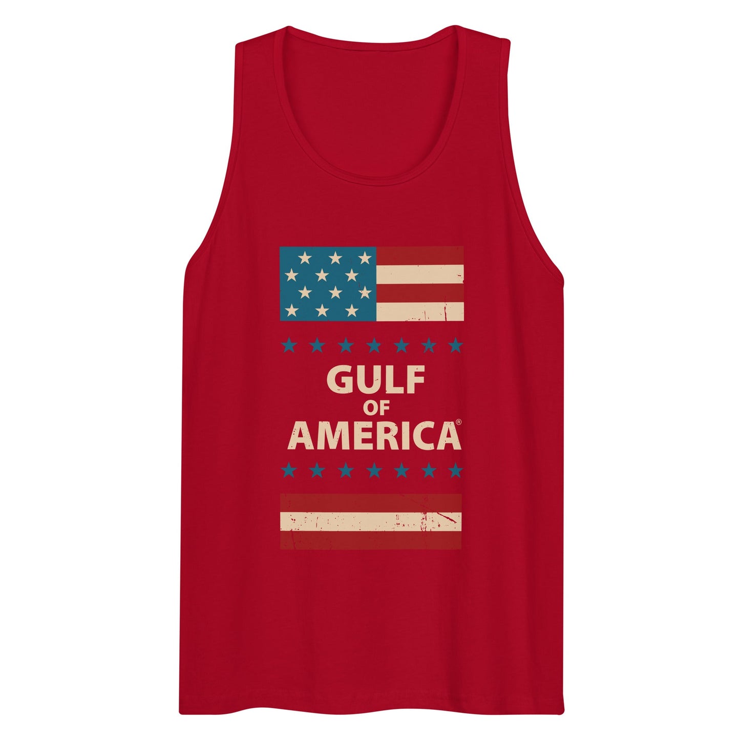 Gulf of America - Patriotic Surrounding Tank Top – Premium T Shirt - Summer - Beach - USA - Patriotic - 4th of July - Gulf of America®