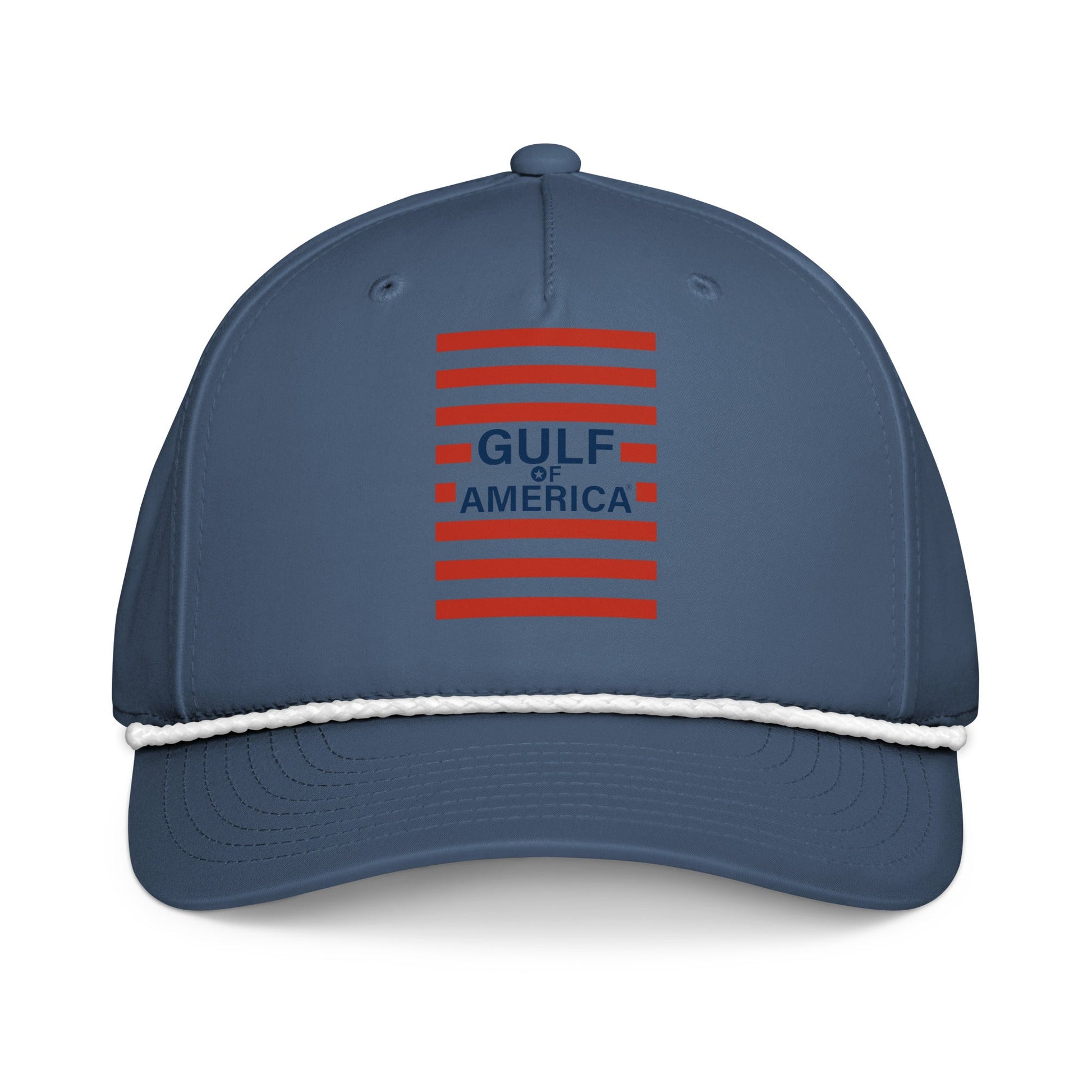 Gulf of America - Red Stripe Hat – Premium Classic Rope Cap - Summer - Beach - USA - Patriotic - 4th of July - Gulf of America®