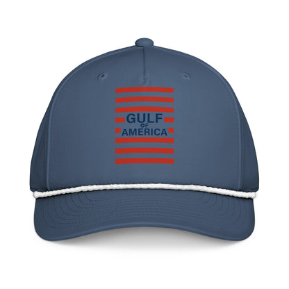 Gulf of America - Red Stripe Hat – Premium Classic Rope Cap - Summer - Beach - USA - Patriotic - 4th of July - Gulf of America®