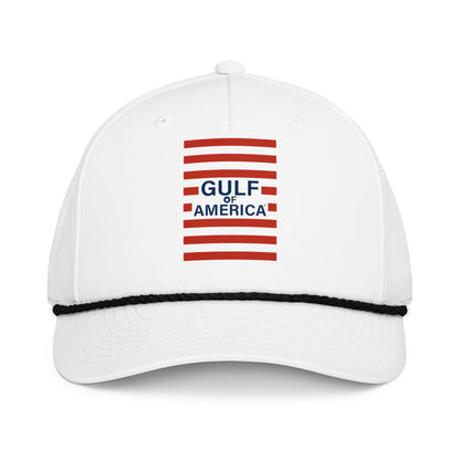Gulf of America - Red Stripe Hat – Premium Classic Rope Cap - Summer - Beach - USA - Patriotic - 4th of July - Gulf of America®