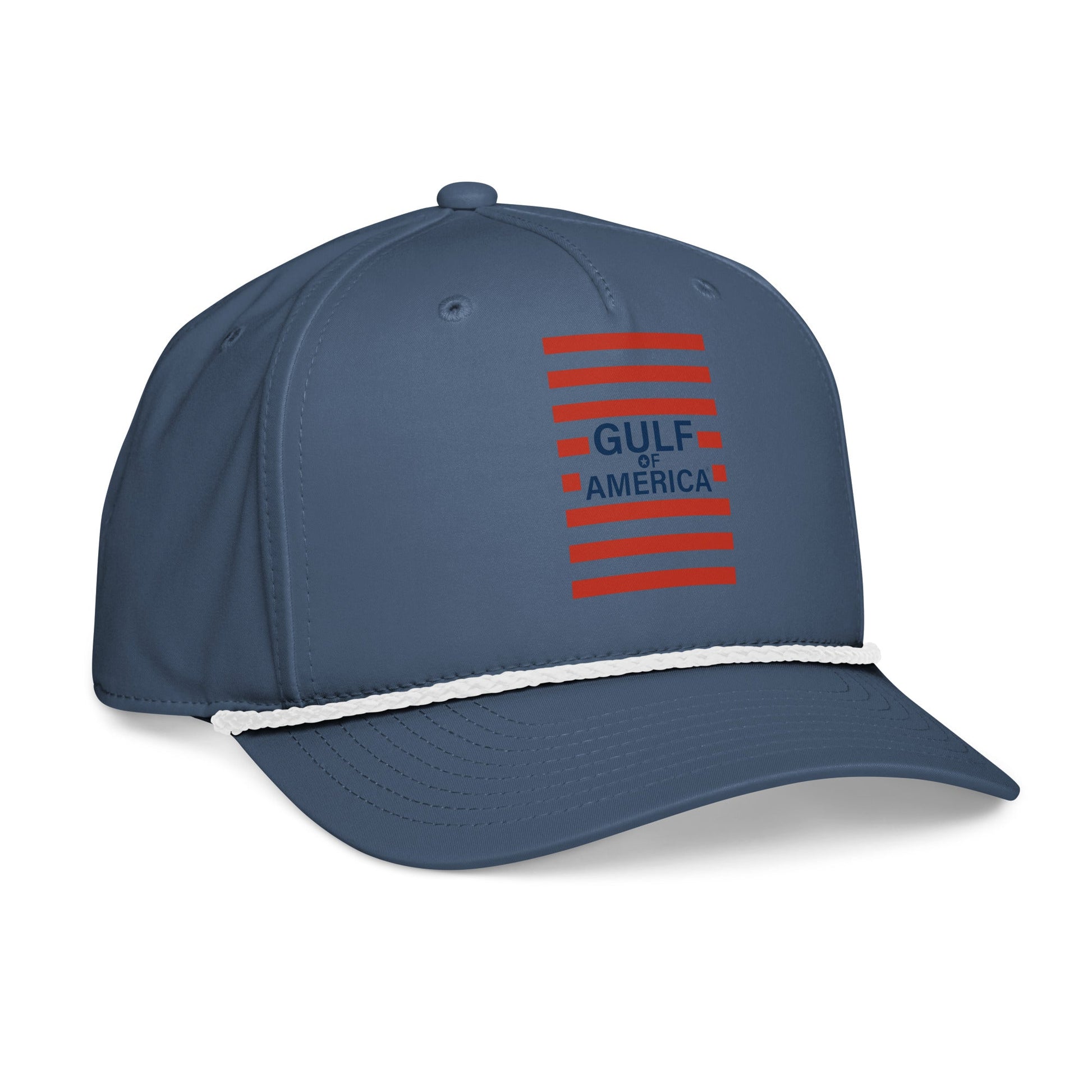 Gulf of America - Red Stripe Hat – Premium Classic Rope Cap - Summer - Beach - USA - Patriotic - 4th of July - Gulf of America®