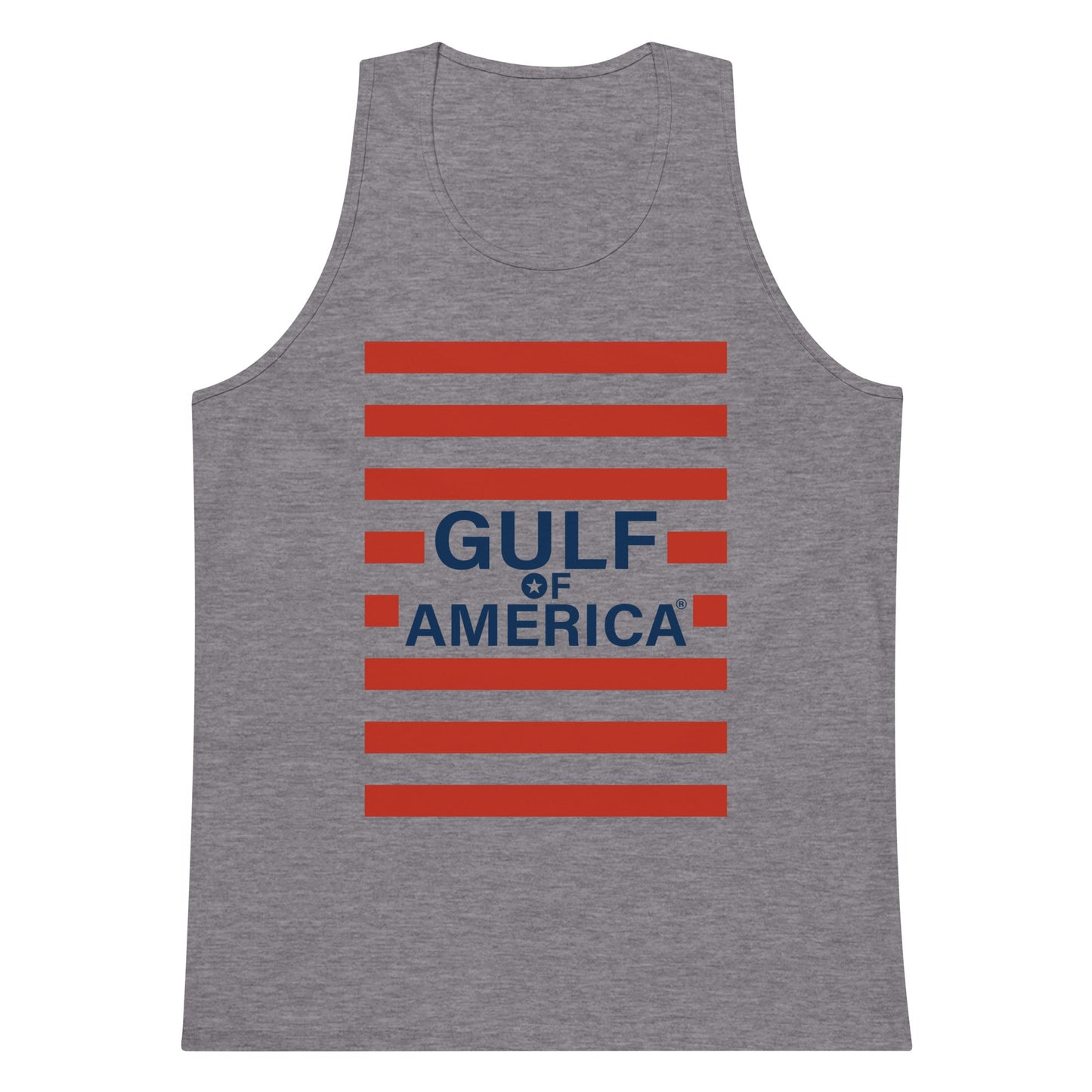 Gulf of America - Red Stripe Tank Top – Premium T Shirt - Summer - Beach - USA - Patriotic - 4th of July - Gulf of America®
