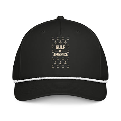 Gulf of America - Sea of Anchors Hat – Premium Classic Rope Cap - Summer - Beach - USA - Patriotic - 4th of July - Gulf of America®