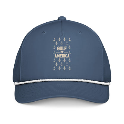 Gulf of America - Sea of Anchors Hat – Premium Classic Rope Cap - Summer - Beach - USA - Patriotic - 4th of July - Gulf of America®