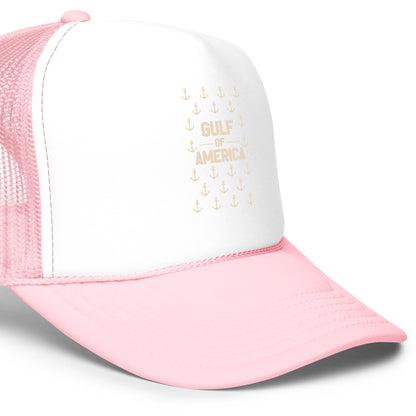 Gulf of America - Sea of Anchors Hat – Premium Foam Trucker Cap - Summer - Beach - USA - Patriotic - 4th of July - Gulf of America®