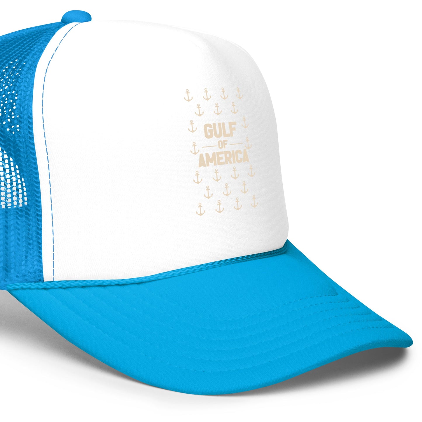 Gulf of America - Sea of Anchors Hat – Premium Foam Trucker Cap - Summer - Beach - USA - Patriotic - 4th of July - Gulf of America®