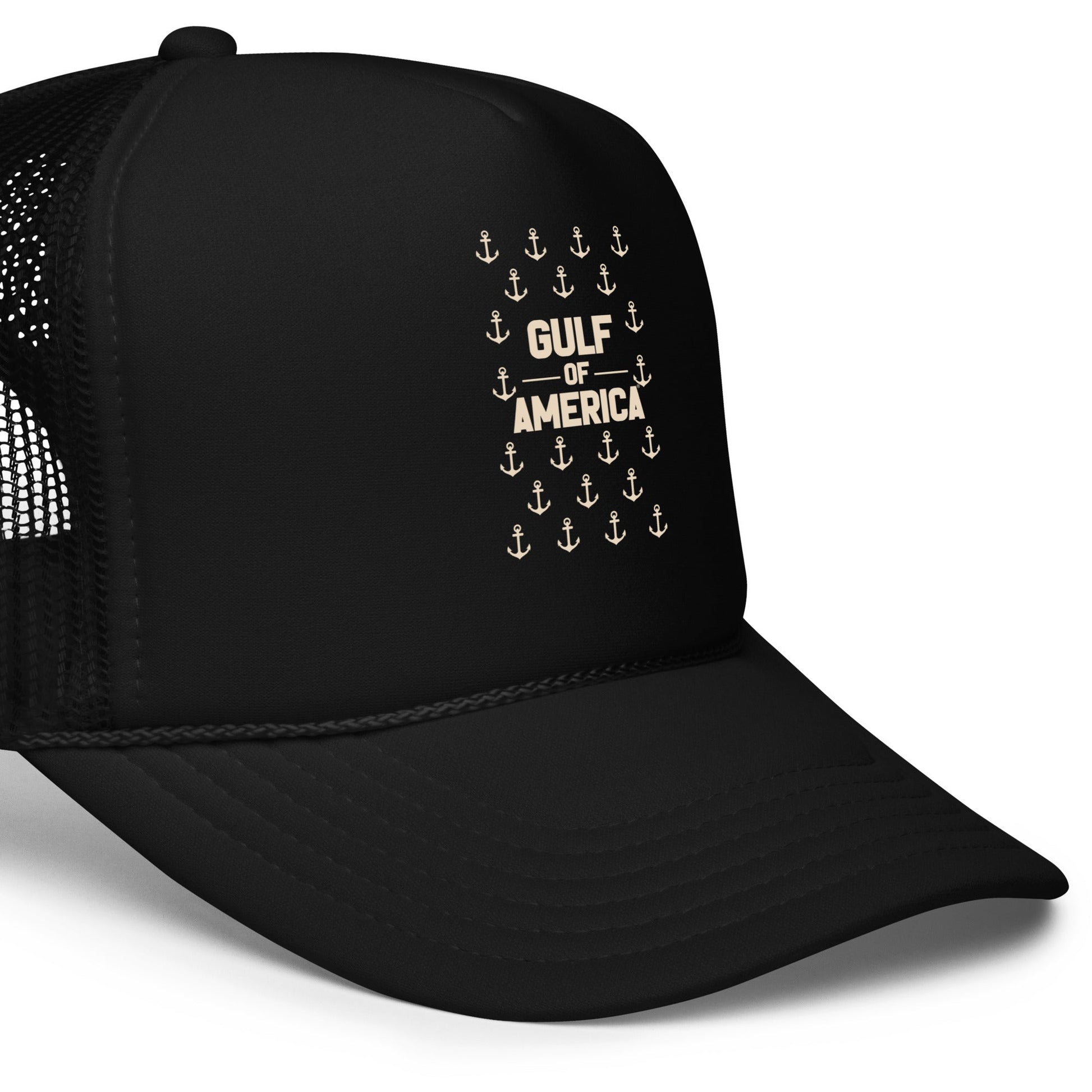 Gulf of America - Sea of Anchors Hat – Premium Foam Trucker Cap - Summer - Beach - USA - Patriotic - 4th of July - Gulf of America®