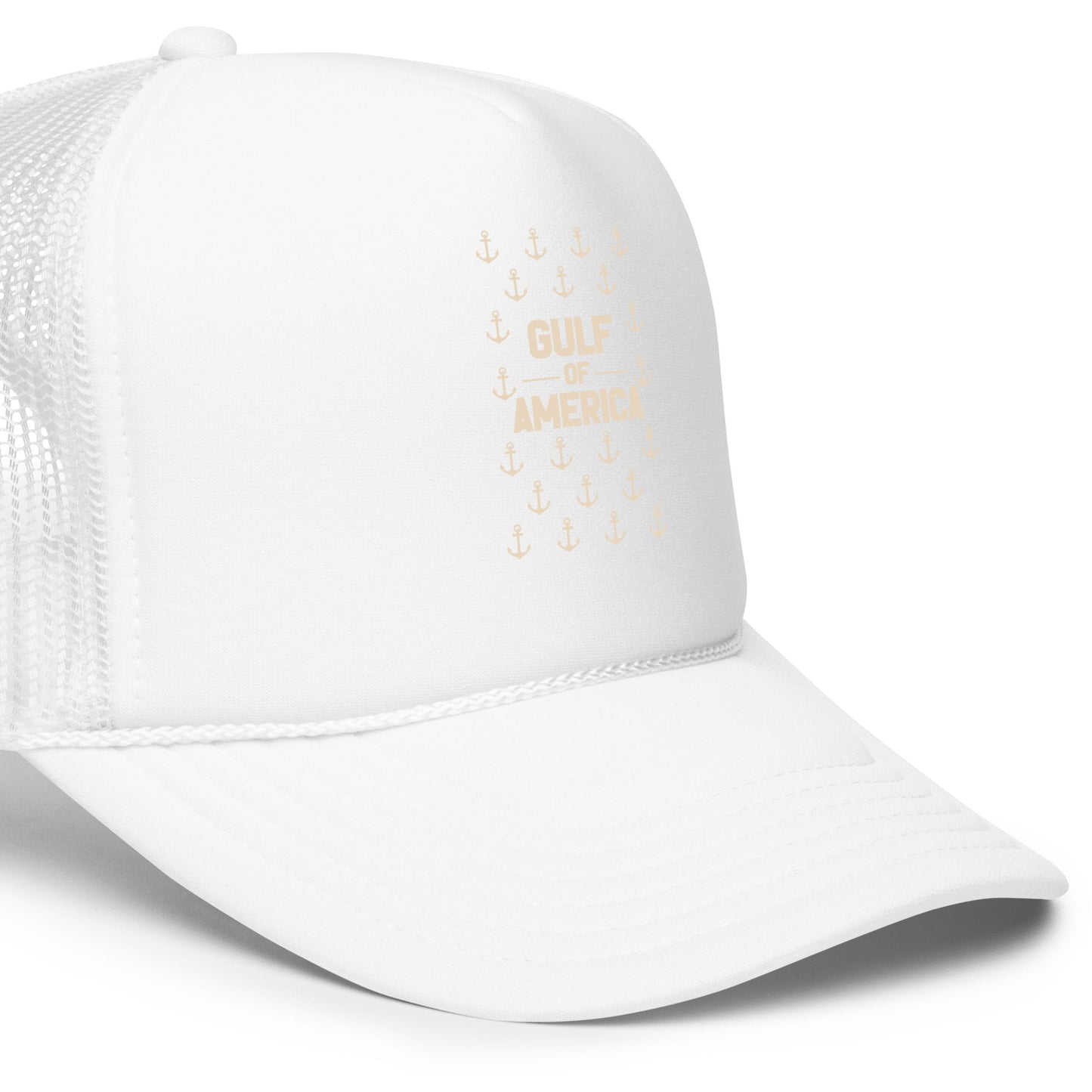 Gulf of America - Sea of Anchors Hat – Premium Foam Trucker Cap - Summer - Beach - USA - Patriotic - 4th of July - Gulf of America®